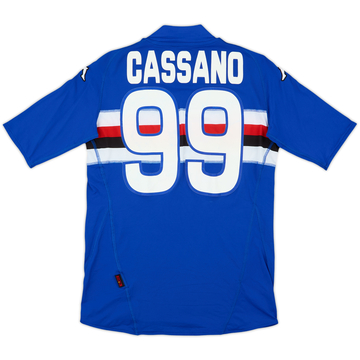 2008-09 Sampdoria Home Shirt Cassano #99 - 6/10 - (S)