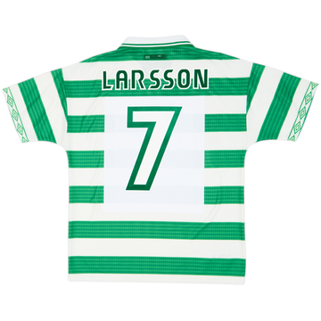 1997-99 Celtic Home Shirt Larsson #7 - 8/10 - (M)