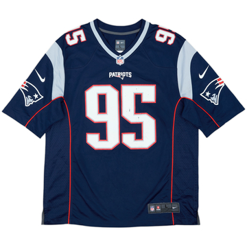 2012-15 New England Patriots Jones #95 Nike Game Home Jersey - 5/10 - (L)