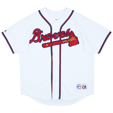 2003-08 Atlanta Braves Majestic Home Jersey - 8/10 - (XL)