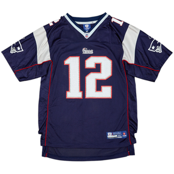 2008-11 New England Patriots Brady #12 Reebok On Field Home Jersey - 7/10 - (15-16 Years)