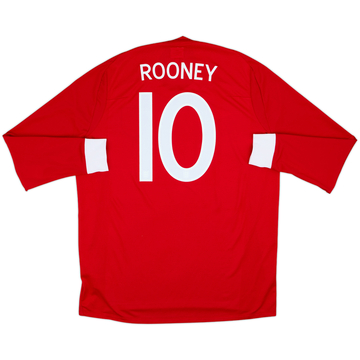 2010-11 England Away L/S Shirt Rooney #10 - 9/10 - (XL)
