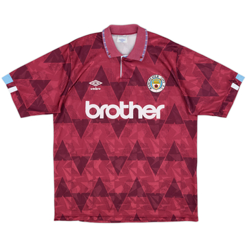 1990-92 Manchester City Away Shirt - 7/10 - (L)