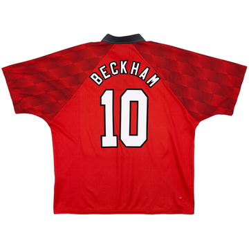 1996-98 Manchester United Home Shirt Beckham #10 - 8/10 - (XXL)
