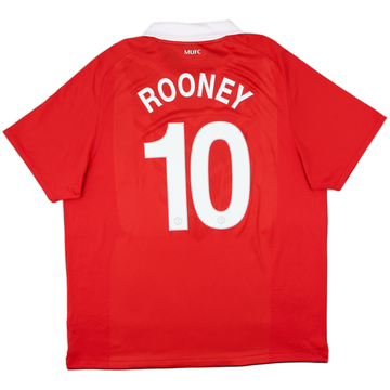 2010-11 Manchester United Home Shirt Rooney #10 - 6/10 - (XXL)