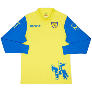 2014-15 Chievo Verona Home L/S Shirt - 8/10 - (L)