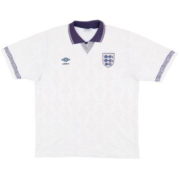 1990-92 England Home Shirt - 8/10 - (L)