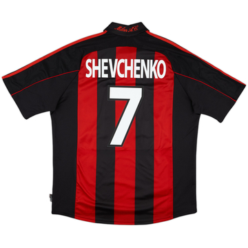 2000-02 AC Milan Home Shirt Shevchenko #7 - 8/10 - (XL)