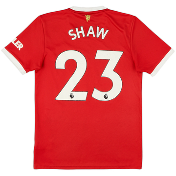 2021-22 Manchester United Home Shirt Shaw #23 - 6/10 - (S)