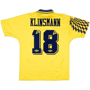 1991-95 Tottenham Away Shirt Klinsmann #18 - 8/10 - (S)