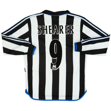 1999-00 Newcastle Home L/S Shirt Shearer #9 - 5/10 - (M)