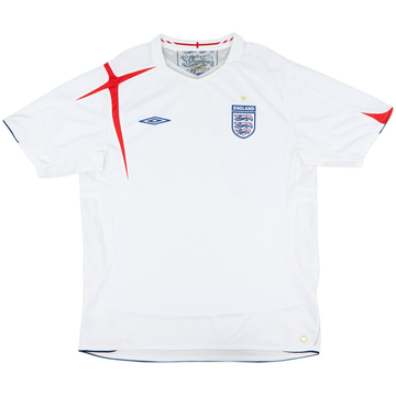 2005-07 England Home Shirt - 5/10 - (XL)