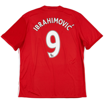 2016-17 Manchester United Home Shirt Ibrahimovic #9 - 7/10 - (XL)