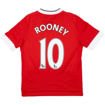 2015-16 Manchester United Home Shirt Rooney #10 - 9/10 - (L.Boys)