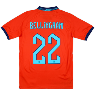 2022-23 England Away Shirt Bellingham #22 - 10/10 - (XL.Boys)