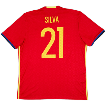 2016-17 Spain Home Shirt Silva #21 - 10/10 - (XL)