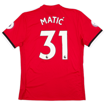 2017-18 Manchester United Home Shirt Matic #31 - 8/10 - (M)