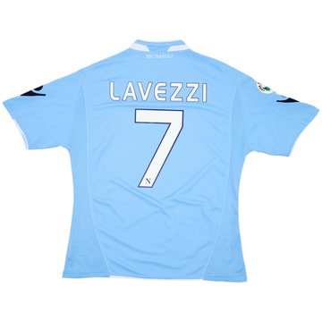 2009-10 Napoli Home Shirt Lavezzi #7 - 9/10 - (M)