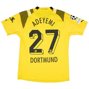 2022-23 Dortmund Match Issue Champions League Home Shirt Adeyemi #27