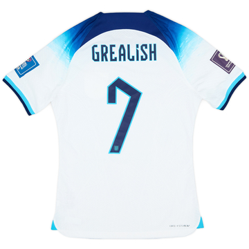 2022-23 England Player Issue World Cup Home Shirt Grealish #7