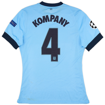 2014-15 Manchester City Match Issue Champions League Home Shirt Kompany #4