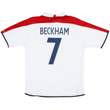 2003-05 England Home Shirt Beckham #7 - 5/10 - (L)