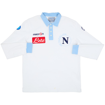 2009-10 Napoli Macron Polo L/S Shirt - 8/10 - (M)