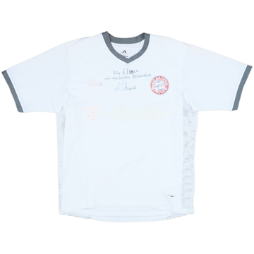 2002-03 Bayern Munich Player Issue Signed Away Shirt Scholl #7 - 3/10 - (M)