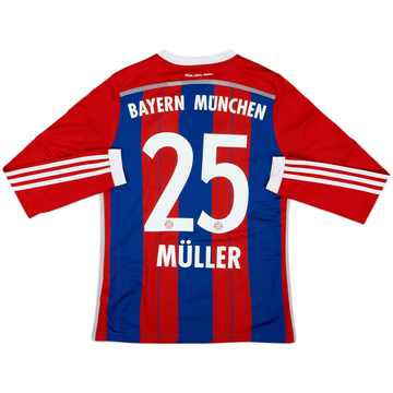 2014-15 Bayern Munich Home L/S Shirt Muller #25 - 8/10 - (XL.Boys)