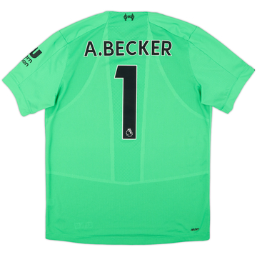 2019-20 Liverpool GK Shirt A.Becker #1 - 8/10 - (M)