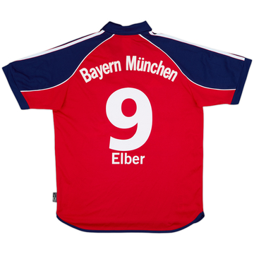 1999-01 Bayern Munich Home Shirt Elber #9 - 9/10 - (XL.Boys)