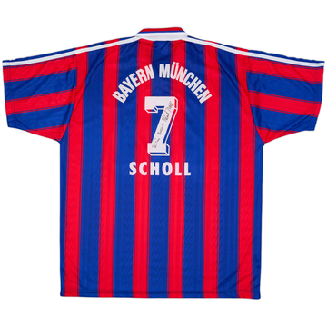 1995-97 Bayern Munich Signed Home Shirt Scholl #7 - 8/10 - (L)