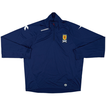 2007-08 Scotland Diadora 1/4 Zip Drill Top - 10/10 - (L)