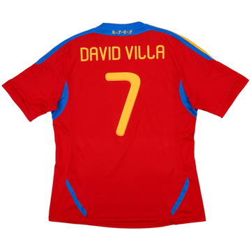 2009-10 Spain Home Shirt David Villa #7 - 10/10 - (XL)