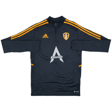 2022-23 Leeds United adidas 1/4 Zip Drill Top - 7/10 - (XS)