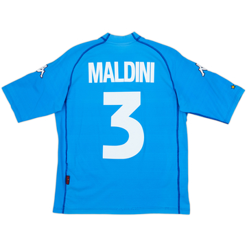 2000-01 Italy Home Shirt Maldini #3 - 9/10 - (L)