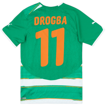 2010-11 Ivory Coast Away Shirt Drogba #11 - 9/10 - (XS)