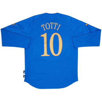 2004-06 Italy Home L/S Shirt Totti #10 - 9/10 - (XL)