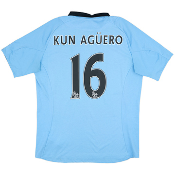 2012-13 Manchester City Home Shirt Kun Aguero #16 - 8/10 - (L)