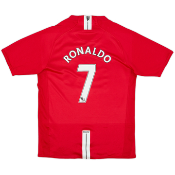 2007-09 Manchester United Home Shirt Ronaldo #7 - 7/10 - (L.Boys)