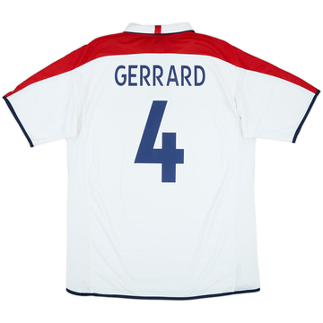 2003-05 England Home Shirt Gerrard #4 - 6/10 - (XL)