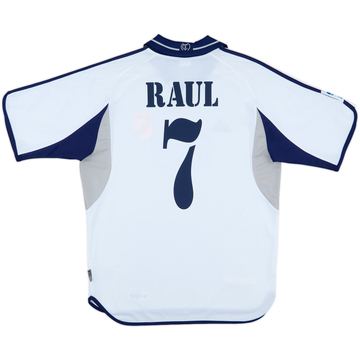 2000-01 Real Madrid Home Shirt Raul #7 - 7/10 - (M)
