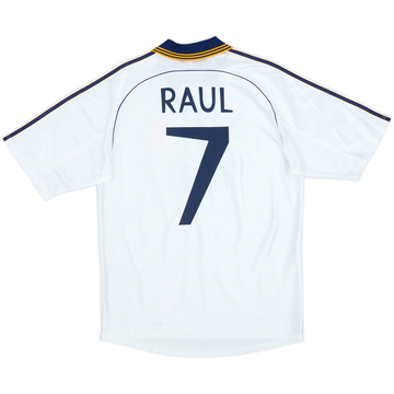 1998-00 Real Madrid Home Shirt Raul #7 - 10/10 - (M)