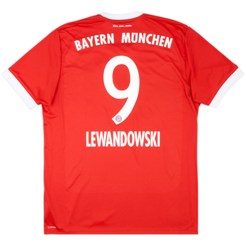 2017-18 Bayern Munich Home Shirt Lewandowski #9 - 7/10 - (L)
