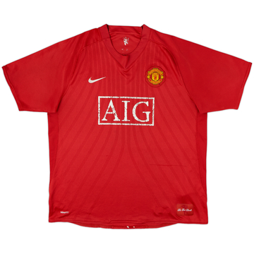 2007-09 Manchester United Home Shirt - 4/10 - (XL)