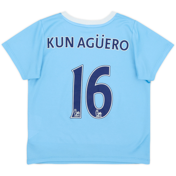 2013-14 Manchester City Home Shirt Kun Aguero #16 - 6/10 - (5-6 Years)