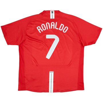 2007-09 Manchester United Home Shirt Ronaldo #7 - 8/10 - (XXL)