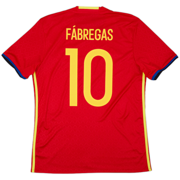 2016-17 Spain Home Shirt Fabregas #10 - 10/10 - (M)