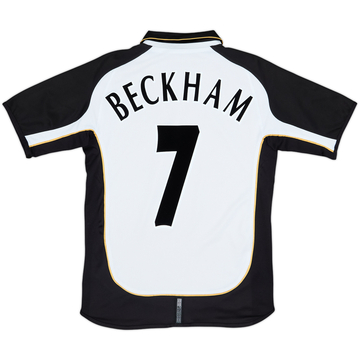 2001-02 Manchester United Centenary Away/Third Shirt Beckham #7 - 8/10 - (L.Boys)