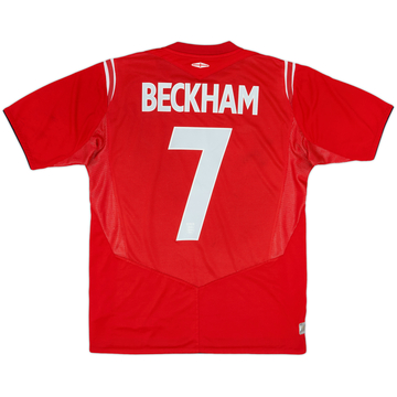 2004-06 England Away Shirt Beckham #7 - 6/10 - (M)